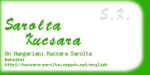 sarolta kucsara business card